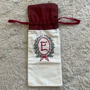 Elegant Monogrammed Wine Gift Bag